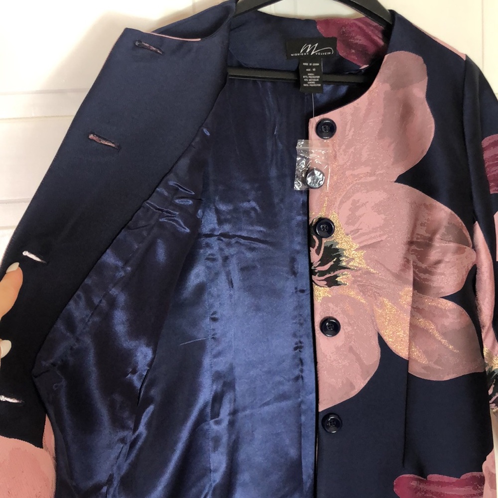 NEW M Midnight Velvet Light Spring Summer Coat - Picture 9 of 10